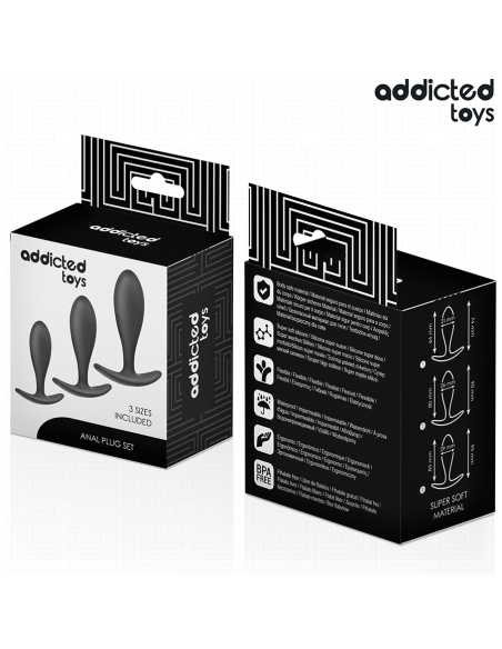 ADDICTED TOYS - SET DE 3 PLUG ANAL SILICONA MODELO 2