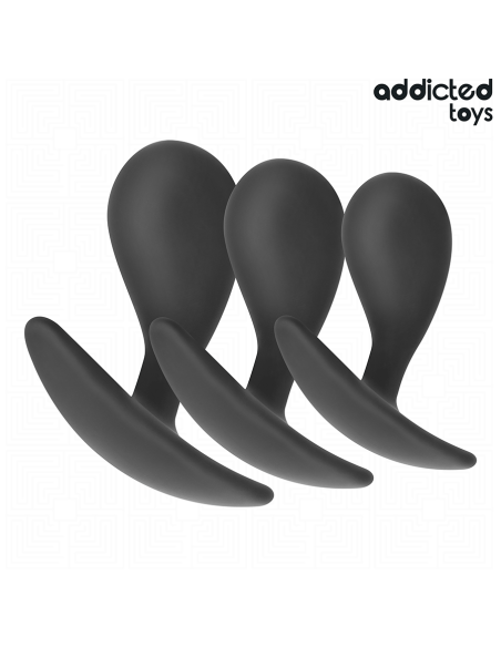 ADDICTED TOYS - SET DE 3 PLUG ANAL SILICONA MODELO 3