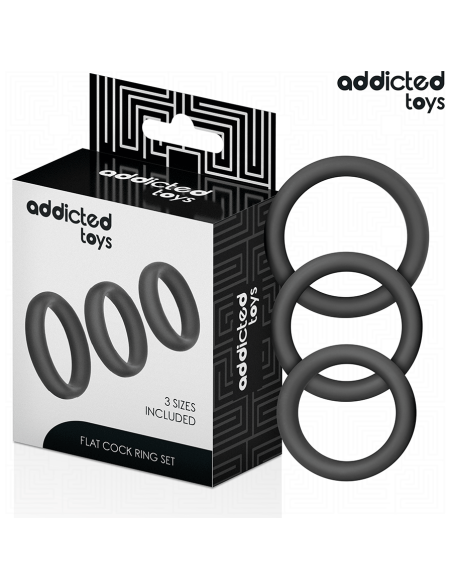 ADDICTED TOYS - SET DE ANILLOS SILICONA PLANOS