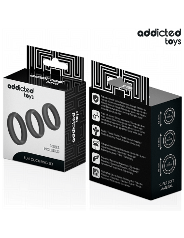 ADDICTED TOYS - SET DE ANILLOS SILICONA PLANOS