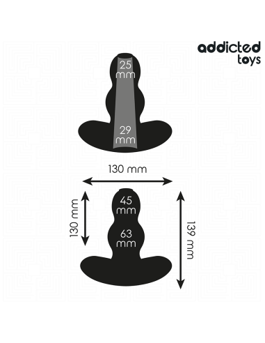 ADDICTED TOYS - PLUG ANAL HUECO SILICONA TALLA XL 13,9 CM