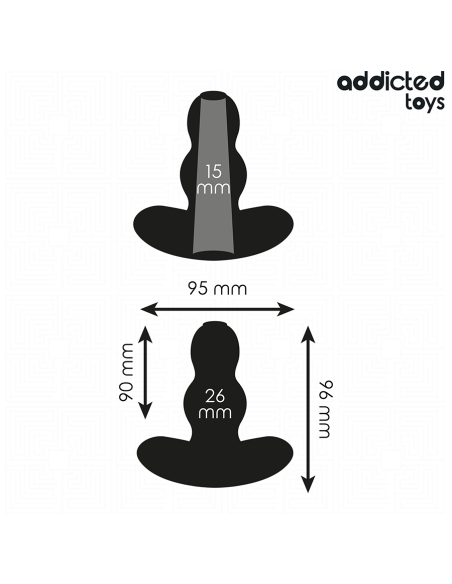 ADDICTED TOYS - PLUG ANAL HUECO SILICONA TALLA M 9,6 CM