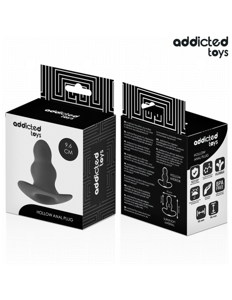 ADDICTED TOYS - PLUG ANAL HUECO SILICONA TALLA M 9,6 CM