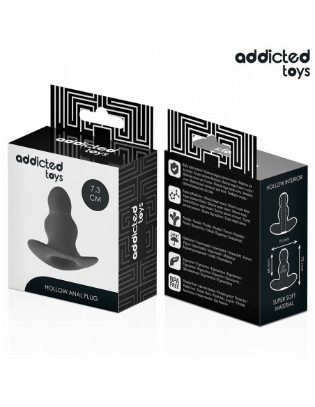ADDICTED TOYS - PLUG ANAL HUECO SILICONA TALLA S 7,3 CM