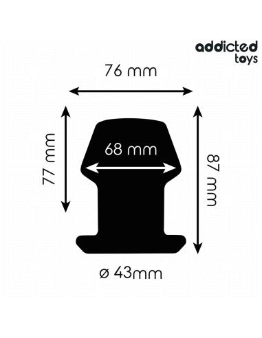 ADDICTED TOYS - PLUG ANAL HUECO EXTREM SILICONA TALLA M 8,7 CM