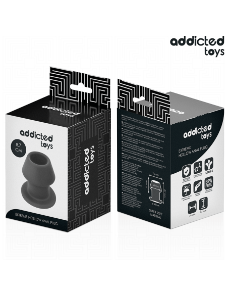 ADDICTED TOYS - PLUG ANAL HUECO EXTREM SILICONA TALLA M 8,7 CM