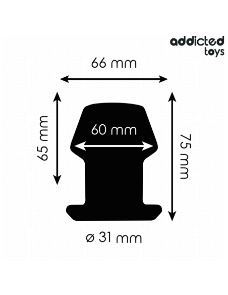 ADDICTED TOYS - PLUG ANAL HUECO EXTREM SILICONA TALLA S 7,5 CM