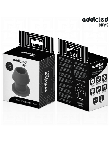 ADDICTED TOYS - PLUG ANAL HUECO EXTREM SILICONA TALLA S 7,5 CM