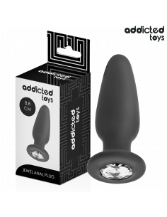 ADDICTED TOYS - PLUG ANAL CON JOYA SILICONA TALLA S 8,8 CM