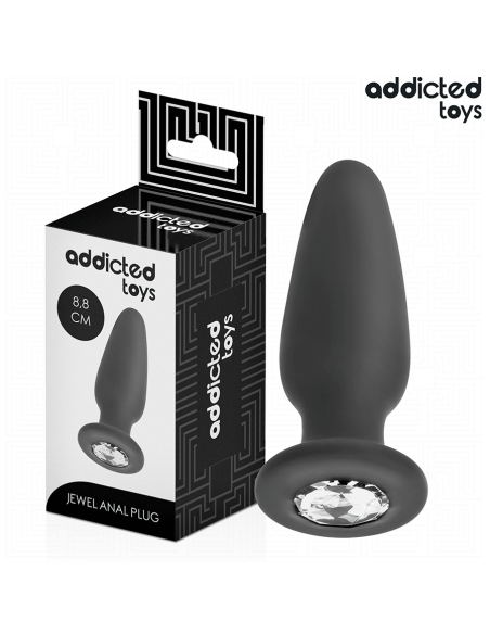 ADDICTED TOYS - PLUG ANAL CON JOYA SILICONA TALLA S 8,8 CM