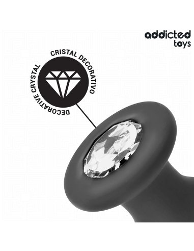 ADDICTED TOYS - PLUG ANAL CON JOYA SILICONA TALLA S 8,8 CM