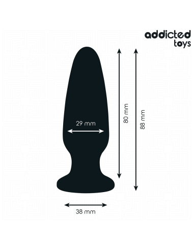 ADDICTED TOYS - PLUG ANAL CON JOYA SILICONA TALLA S 8,8 CM