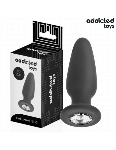 ADDICTED TOYS - PLUG ANAL CON JOYA SILICONA TALLA M 10,4 CM