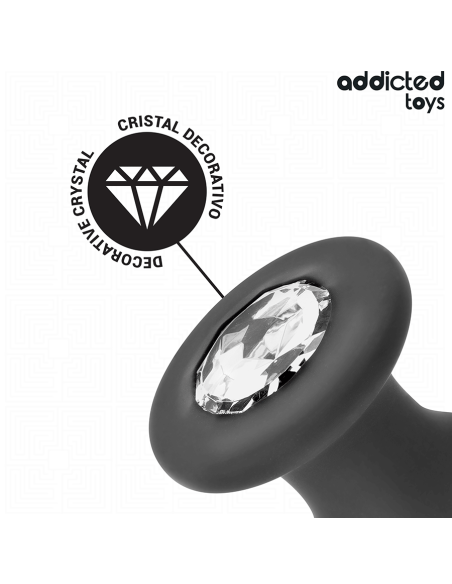 ADDICTED TOYS - PLUG ANAL CON JOYA SILICONA TALLA M 10,4 CM