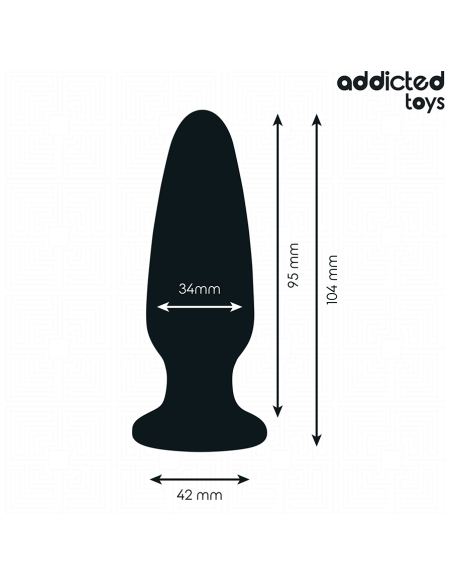 ADDICTED TOYS - PLUG ANAL CON JOYA SILICONA TALLA M 10,4 CM