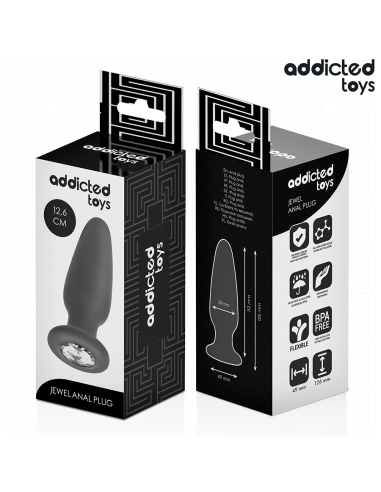 ADDICTED TOYS - PLUG ANAL CON JOYA SILICONA TALLA L 12,6 CM