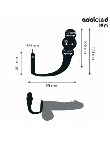 ADDICTED TOYS - PLUG ANAL CON ANILLO SILICONA MODELO 1