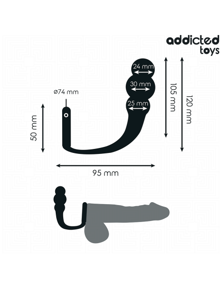 ADDICTED TOYS - PLUG ANAL CON ANILLO SILICONA MODELO 1