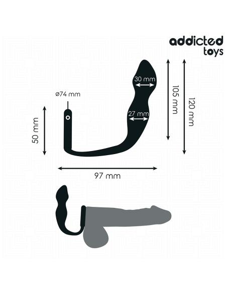 ADDICTED TOYS - PLUG ANAL CON ANILLO SILICONA MODELO 2
