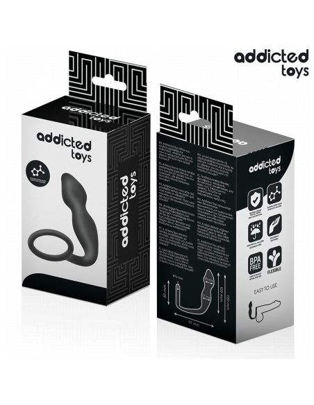 ADDICTED TOYS - PLUG ANAL CON ANILLO SILICONA MODELO 2