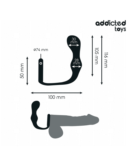 ADDICTED TOYS - PLUG ANAL CON ANILLO SILICONA MODELO 3