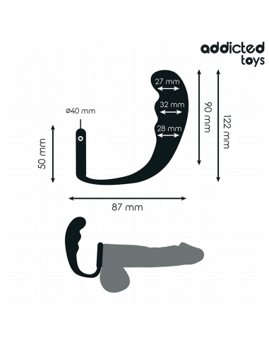 ADDICTED TOYS - PLUG ANAL CON ANILLO SILICONA MODELO 4