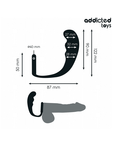 ADDICTED TOYS - PLUG ANAL CON ANILLO SILICONA MODELO 4