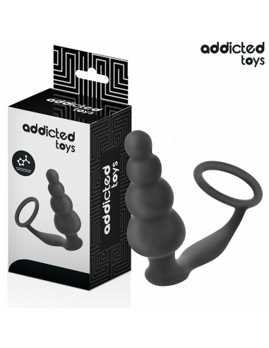 ADDICTED TOYS - PLUG ANAL CON ANILLO SILICONA MODELO 5