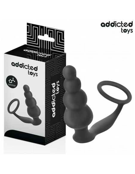 ADDICTED TOYS - PLUG ANAL CON ANILLO SILICONA MODELO 5