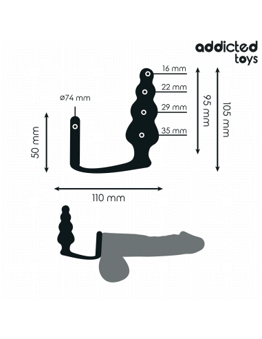 ADDICTED TOYS - PLUG ANAL CON ANILLO SILICONA MODELO 5