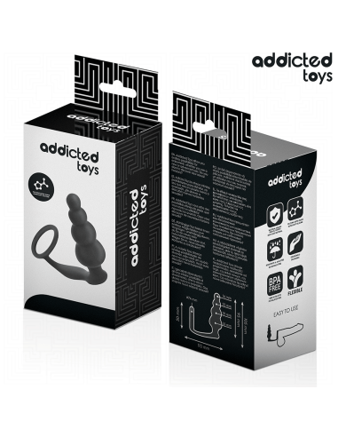 ADDICTED TOYS - PLUG ANAL CON ANILLO SILICONA MODELO 5