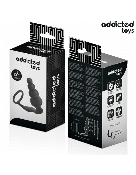 ADDICTED TOYS - PLUG ANAL CON ANILLO SILICONA MODELO 5