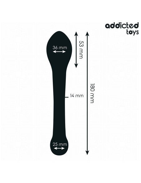 ADDICTED TOYS - ESTIMULADOR ANAL DOBLE SILICONA 18 CM