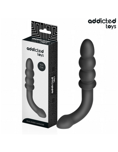 ADDICTED TOYS - MASAJEADOR ANAL DOBLE SILICONA 16,5 CM