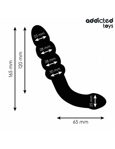 ADDICTED TOYS - MASAJEADOR ANAL DOBLE SILICONA 16,5 CM