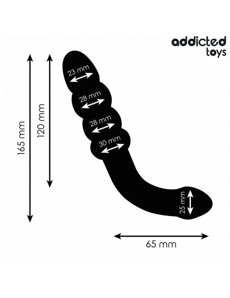 ADDICTED TOYS - MASAJEADOR ANAL DOBLE SILICONA 16,5 CM