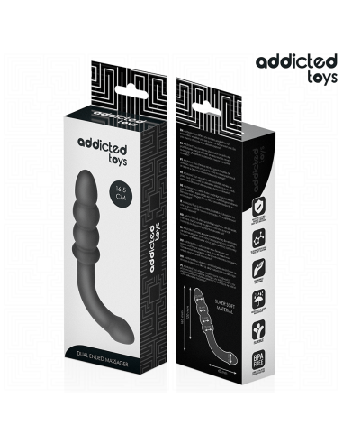 ADDICTED TOYS - MASAJEADOR ANAL DOBLE SILICONA 16,5 CM