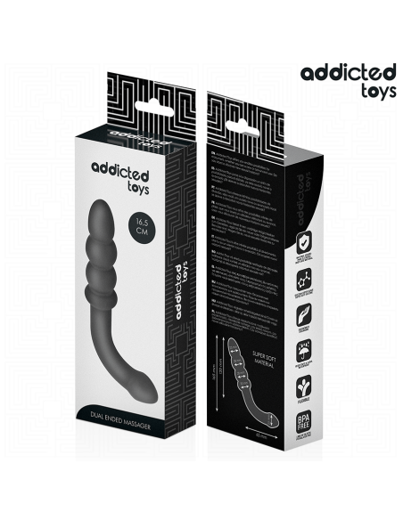 ADDICTED TOYS - MASAJEADOR ANAL DOBLE SILICONA 16,5 CM