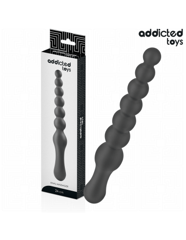 ADDICTED TOYS - MASAJEADOR ANAL DOBLE SILICONA 24 CM