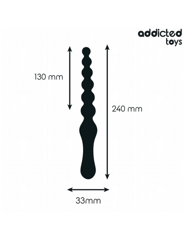 ADDICTED TOYS - MASAJEADOR ANAL DOBLE SILICONA 24 CM
