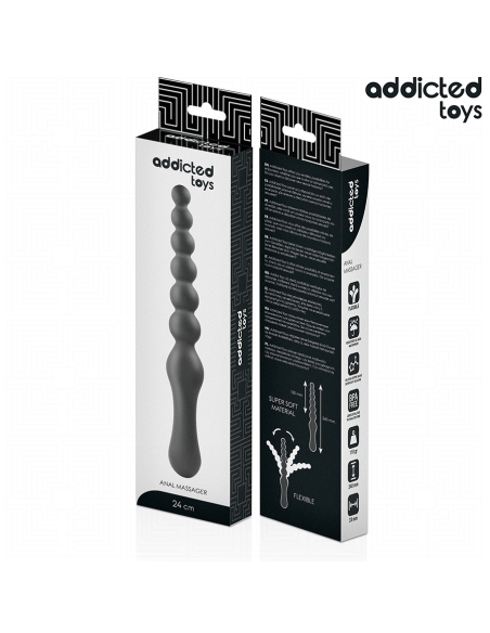 ADDICTED TOYS - MASAJEADOR ANAL DOBLE SILICONA 24 CM