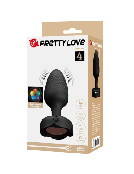PRETTY LOVE - OLMAN PLUG ANAL CON LUZ LED 8.8 CM