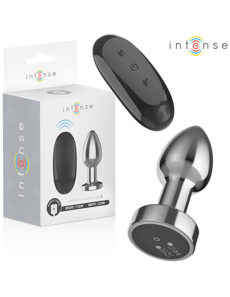 INTENSE - PLUG ANAL 10 VIBRACIONES METAL CON CONTROL REMOTO S
