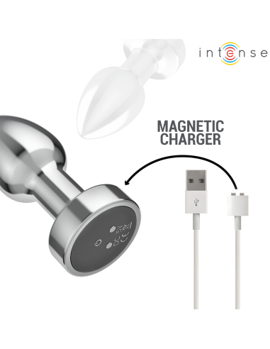 INTENSE - PLUG ANAL 10 VIBRACIONES METAL CON CONTROL REMOTO S