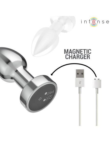 INTENSE - PLUG ANAL 10 VIBRACIONES METAL CON CONTROL REMOTO S