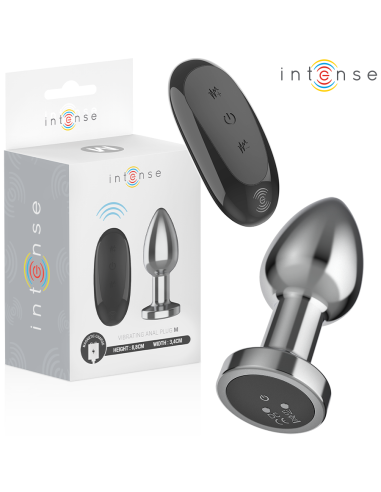 INTENSE - PLUG ANAL 10 VIBRACIONES METAL CON CONTROL REMOTO M