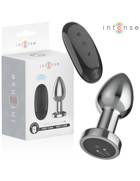 INTENSE - PLUG ANAL 10 VIBRACIONES METAL CON CONTROL REMOTO M