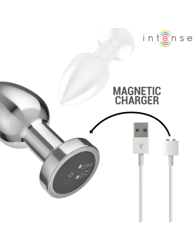 INTENSE - PLUG ANAL 10 VIBRACIONES METAL CON CONTROL REMOTO M