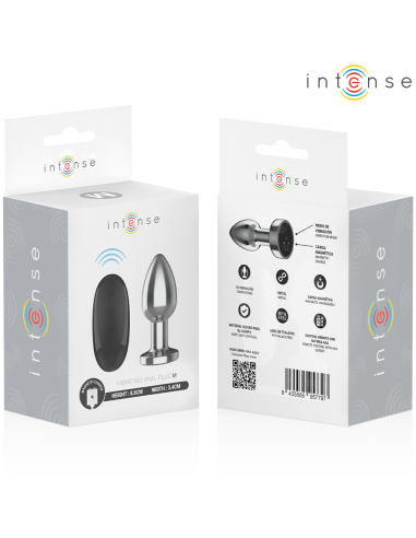 INTENSE - PLUG ANAL 10 VIBRACIONES METAL CON CONTROL REMOTO M