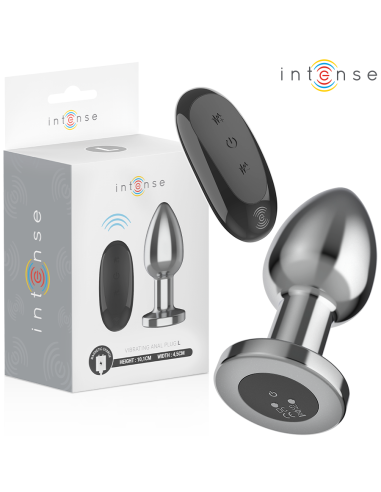 INTENSE - PLUG ANAL 10 VIBRACIONES METAL CON CONTROL REMOTO L